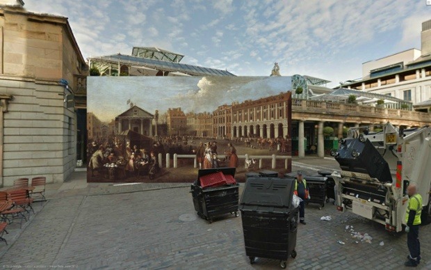 cjwho:  18th-century London paintings meet Google Street View by shystone | via In