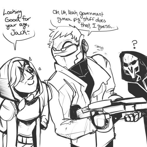 laur-rants:  Listening to Ana’s dialogue with both Jack and Gabe killed me, and  not just because she called them by their first names. But mostly  because she was literally hitting on Jack who was oblivious, and then  there’s Reaper who is swearing