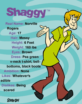 spikeluv84: snowflake-owl:  williamdewey:  it says shaggy has absolutely no ambitiom whatsoever. eve