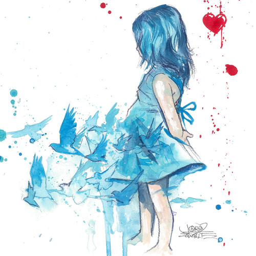 crossconnectmag:    Grunge Art by Lora Zombie  Born in a small town in Russia, in 1990,   Lora Zombie   (previously)       was set on becoming an artist a very early age. The self-taught painter first gained recognition in the late 2000s as her work