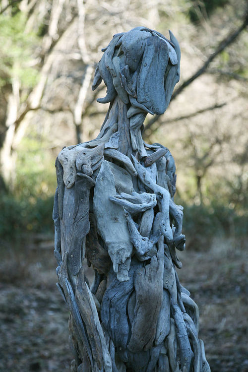 thefabulousweirdtrotters:  Haunting Driftwood Sculptures By Japanese Artist  Nagato Iwasaki  Nagato 