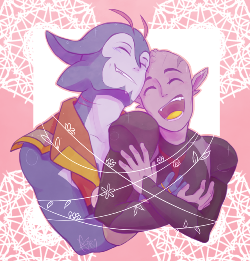 chaoticscape: I finally did a drawing of these two cute alien boys I’ve also done a speedpaint