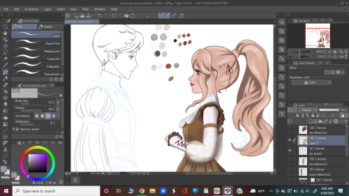 WIP fanart of Anson and Rae. This is the first time I’ve drawn in months, and it’s definitely a more