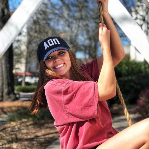 ✨ We can’t get enough of @sydneysimss in her new Navy AOPi hat! #weardistrct #aoii / on Instag