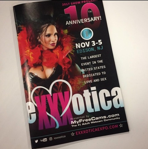 So excited to see myself on the front cover of the @exxxotica 10 year anniversary show program in NJ