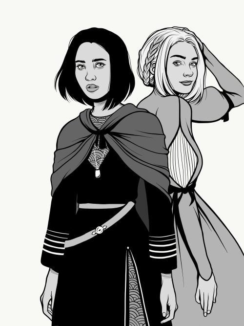 Safi and Iseult! Everybody’s favorite Threadsisters duo, from the Witchlands series. 