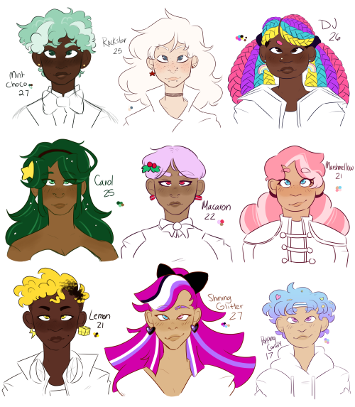 got possessed by a need to draw cookies again apparentlythe headshots are for an ask blog thats in t