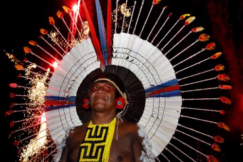 Karajá (Iny) people, Araguaia River basin, Brazil. Karajá people live in a 180-mile-long area in cen