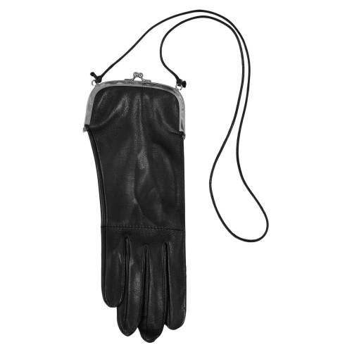 tapireye:Vintage Maison Martin Margiela Black Leather Glove Purse 