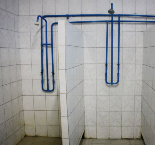 Men’s showers at dormitory number 3 of the National Technical University of Ukraine - Igor Sikorsky 