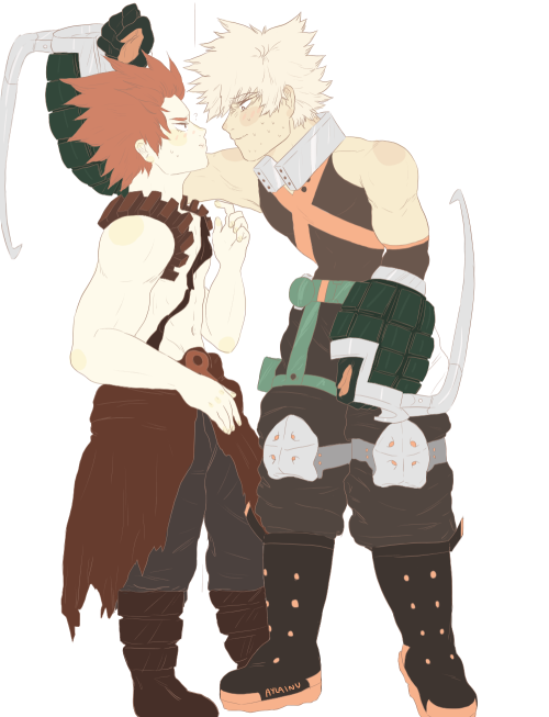 zne-theartist: aylainu:  commission for @asiankittee !!! hope you like it! commission me!   Commissioned the lovely @aylainu and since it’s also now coincidentally Kirishima’s birthday…. Here we go. Kabedon & Birthdays | ao3 link here   He didn’t