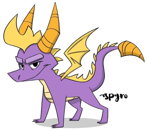 SPYRO REIGNITED TRILOGY OOOHHH here&rsquo;s a little sketch of this firey purple laddd I cleaned