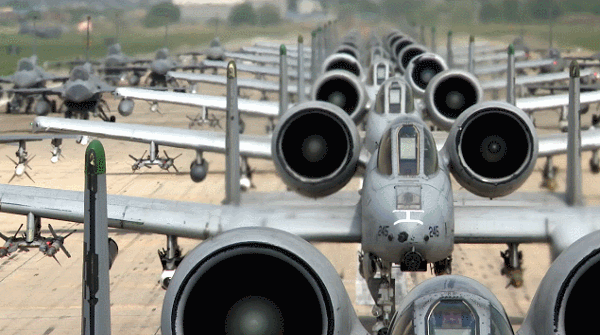 wildthings04:  spacefrog23:  titanium-rain:    A-10 and F-16 Aircraft “Elephant