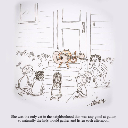 I Can Totally Hear This Cat Tuning The Guitar While The Children Find A Good Place To Sit.