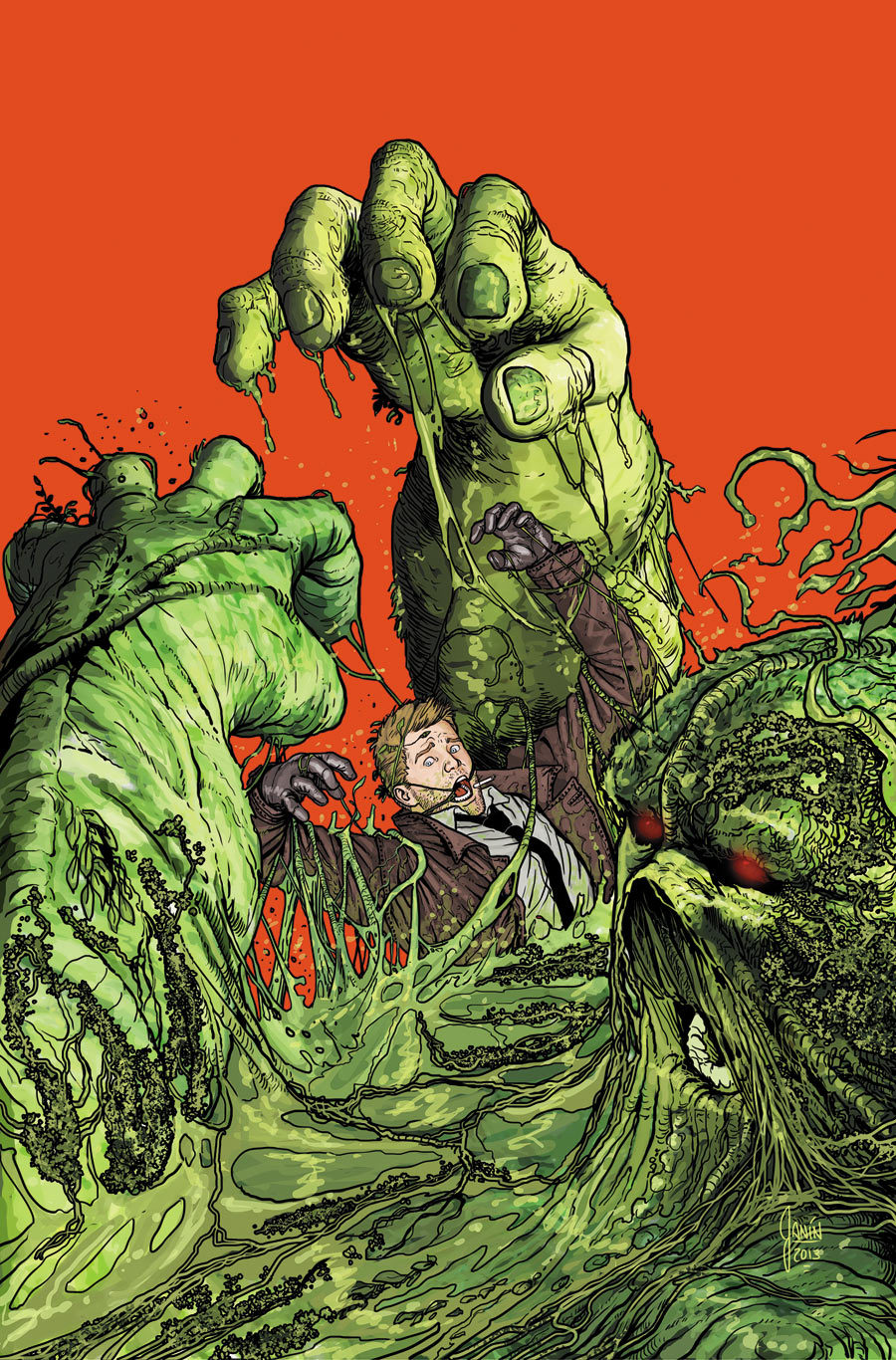 artverso:  Mikel Janin - Johns Constantine vrs Swamp Thing 