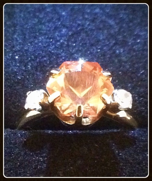 Nothing says love like Oregon Sunstone and Diamonds wrapped in 14k Gold!