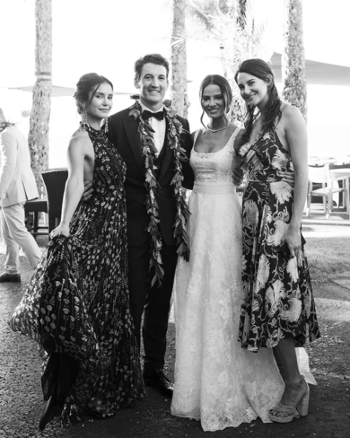 SHAILENE WOODLEY, NINA DOBREV AT MILES TELLER &amp; KELEIGH SPERRY’S WEDDING  by Erich McV