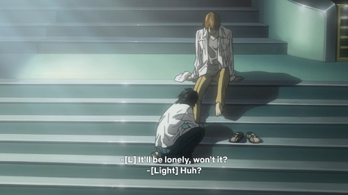 L Cleaning/drying Off Light's Feet In This Scene Is So Funny To Me (im Laughing . I Promise Im Not In
