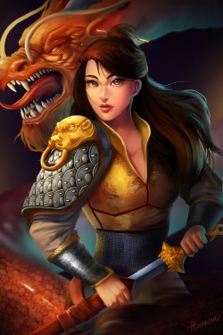 char-portraits:   Battleready Mulan  by 