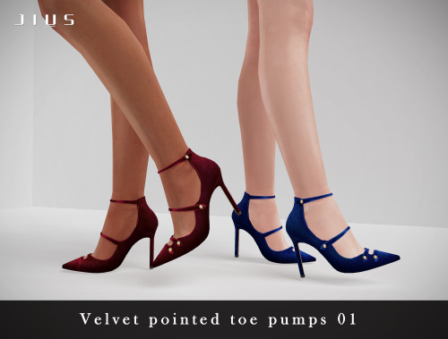 The Velvet Collection Part I[Jius] Velvet pointed toe pumps 0115 swatchesSuitable for basic gameHave