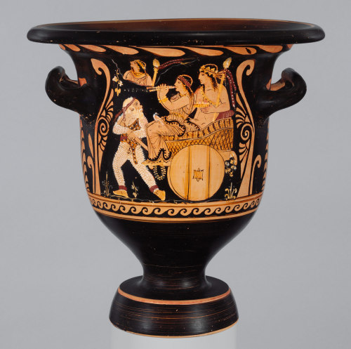 theancientwayoflife: ~Terracotta bell-krater (mixing bowl). Attributed to Python Period: Late C