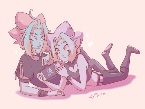 smile-martz-art:I think it’s not enough vaporwave….YET! babies playing together :>*commissions ar