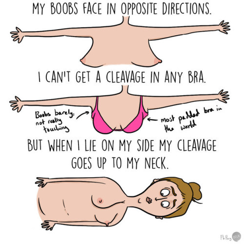 aboveignorance:  suckmesleezi:  pr1nceshawn:    Things About Boobs That Women Can Easily Relate To by  Flo Perry.  its all true.  This is perfect 
