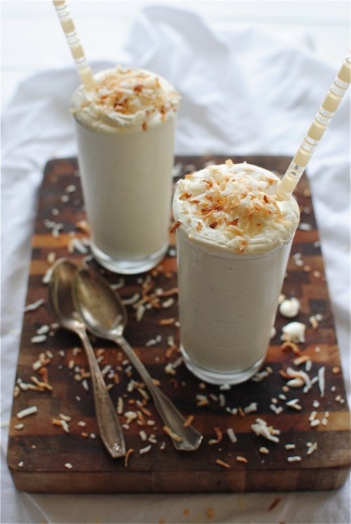 confectionerybliss:Toasted Coconut Milkshakes | Bev Cooks