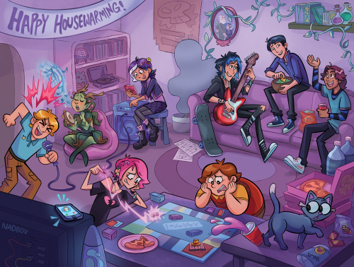 Here’s my finished piece for the @douxiezine !! It was an honor to be a part of this project a