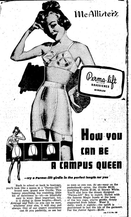 “How you can be a campus queen” 1951