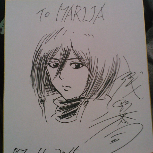 Some select sketches by SnK Chief Animation Director/Character Designer Asano Kyoji