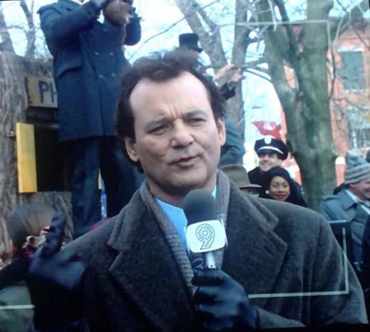 shittymoviedetails:    In Groundhog Day, Phil Connors flips off the camera. This