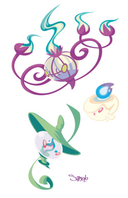 samolo:  Litwick, Lampent, Chandelure… the perfect ghost evolution line (for me) composed by absolute equilibrium between coolness and cuteness. 