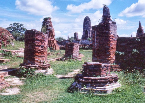 Ruins, Ayutthaya, Thailand (จังหวัดอยุธยาประเทศไทย), 1978.