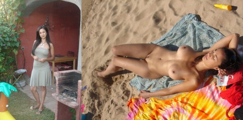 Sex yard vs beach #onoff pictures