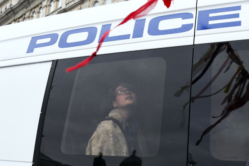 PHOTOS: Activists arrested in global warming protests in EuropeActivists with the Extinction Rebelli