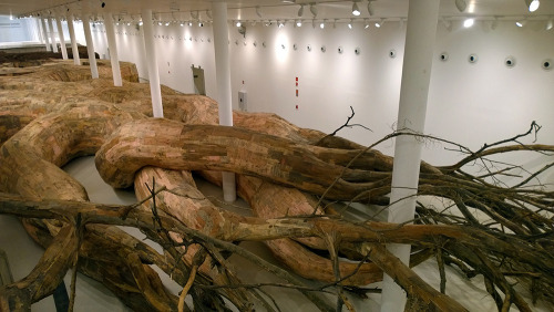 littlelimpstiff14u2:  Artist Henrique Oliveira Constructs a Cavernous Network of Repurposed Wood Tunnels at MAC USP Brazilian artist Henrique Oliveira (previously) recently completed work on his largest installation to date titled Transarquitetônica