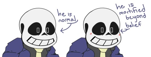 Want To Believe That Sans Is As Easy To Blush As Papyrus. Probably Out Of Character And To This I Say.