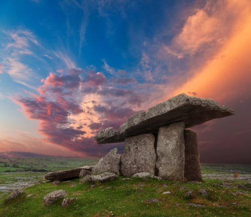 mirrorwave13:“Dolmen Sunset” by somadjinn. Poulnabrone, Ireland. 