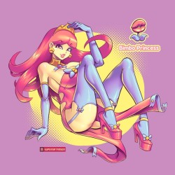 ninsegado91: supersatansister:      A direct homage to Peach. I want to draw princesses for every sexy powerup, and have them all in a lewd kingdom being all horny and stuff.      Lovely  ;9