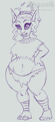 weasselk:A goblin milf doodle. ;9