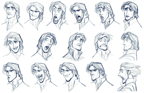 mickeyandcompany:  Character designs from Tangled (by Glen Keane and Jin Kim) 