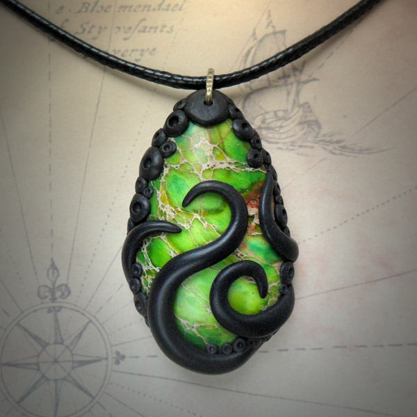 cthulhu-jewellery:  My tentacled agate and labradorite necklaces http://www.cthulhujewellery.com