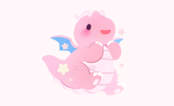 fluffysheeps:If only they kept the shiny coloration from Dragonite’s pre evolutions 🐲✨