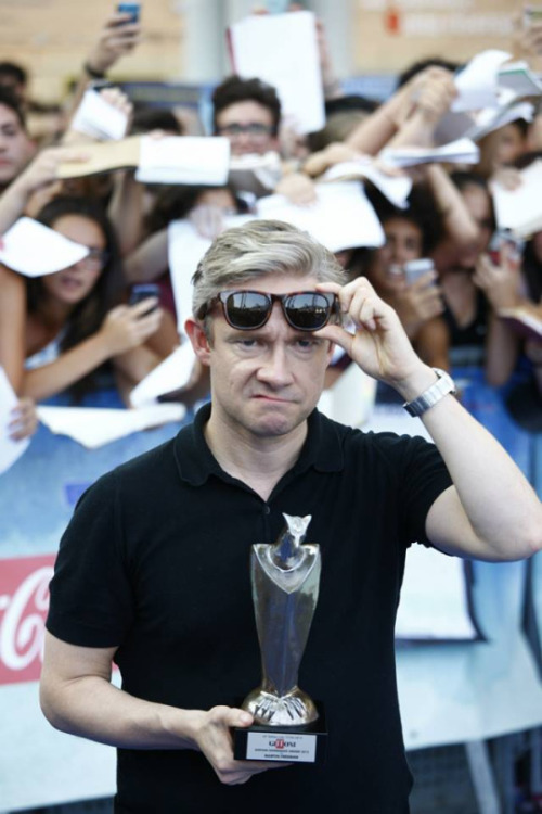 freeman-martypants: thefreebeard: Martin Freeman at the Giffoni Film Festival [x] how is he even rea