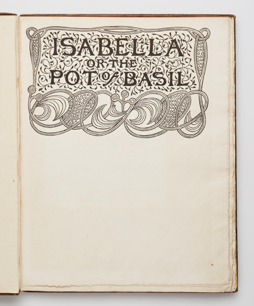 William Brown Macdougall, Book binding and artwork for “Isabella or the pot of basil” by John Keats”