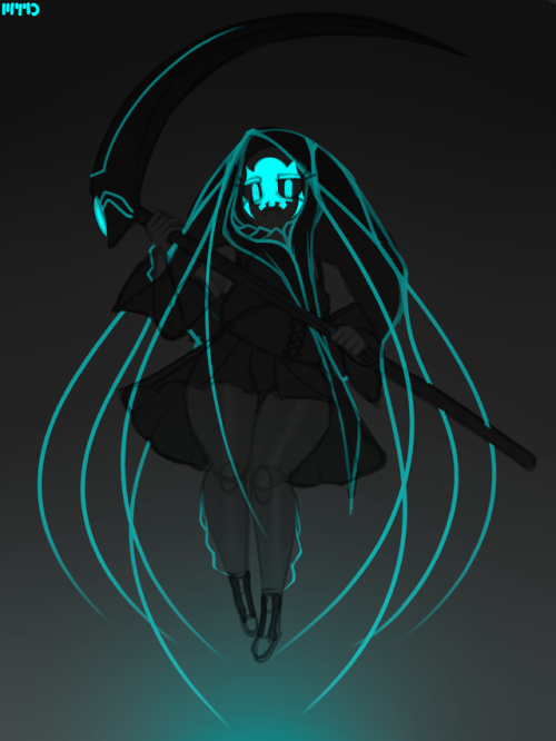 marthedog:A quick doodle of no name death girl. Design not final.