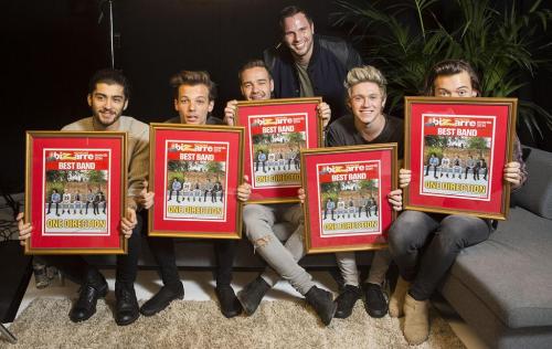 harrystylesdaily: @danwootton: Another huge year for @onedirection - Best Band in the Bizarre Award