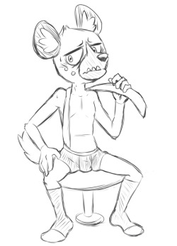 Sketch of Haida-kun from Aggretsuko!