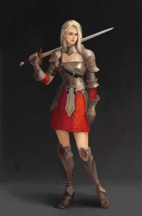 Sword Girl  Okju Kim www.artstation.com/artwork/VdJ6zg